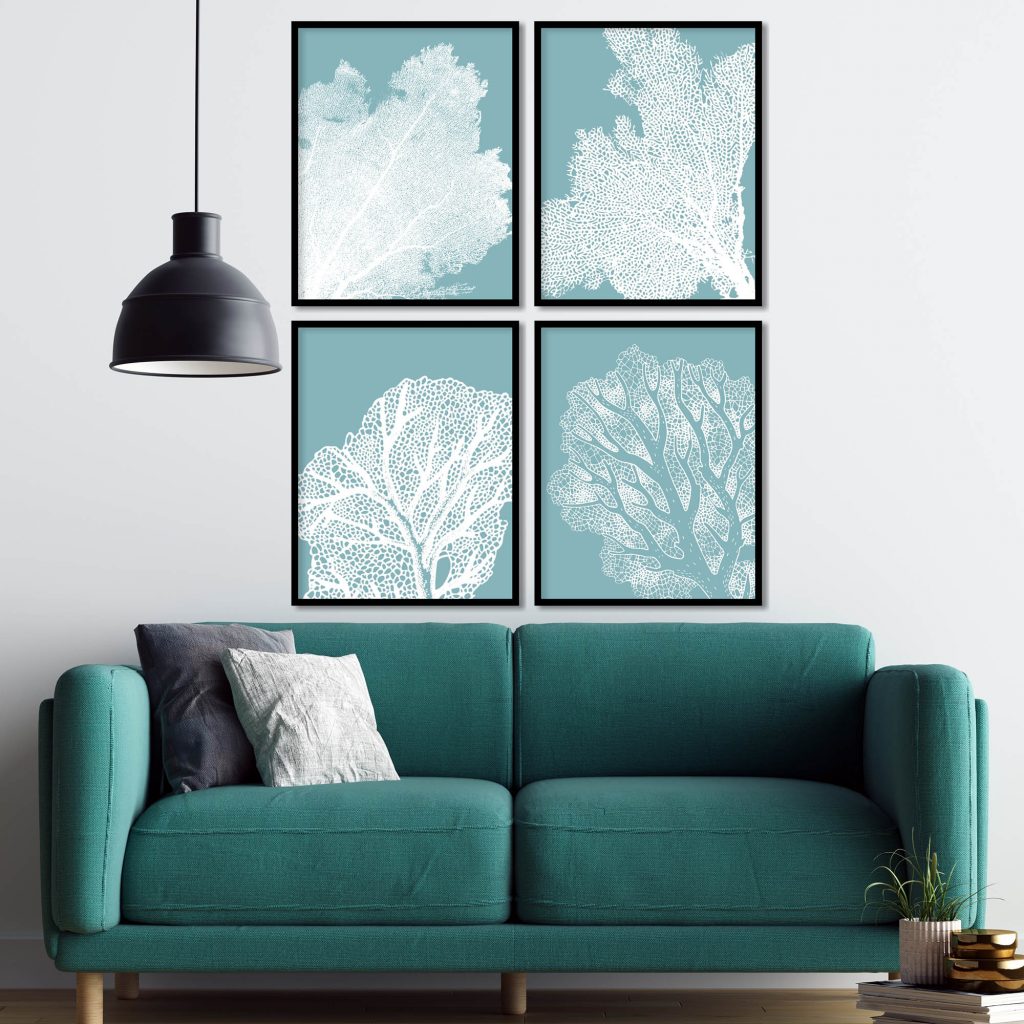 Nature White Coral and Sea Fan – Wall Hanging