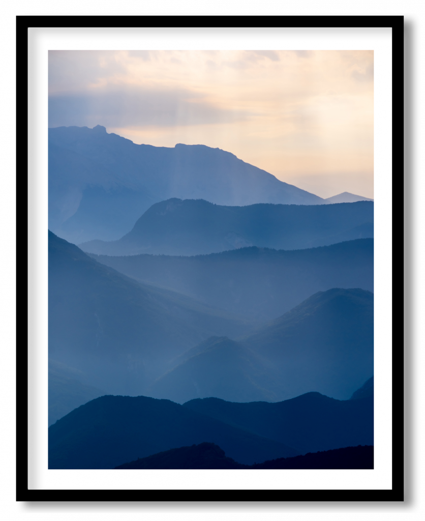 Colorful layered mountain