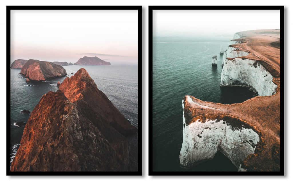 Set of 2 rocky mountains