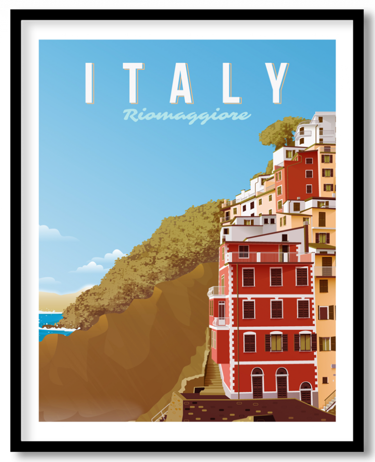 Wall Decor | Italy travel poster | Custom Size & Frame • Ready to