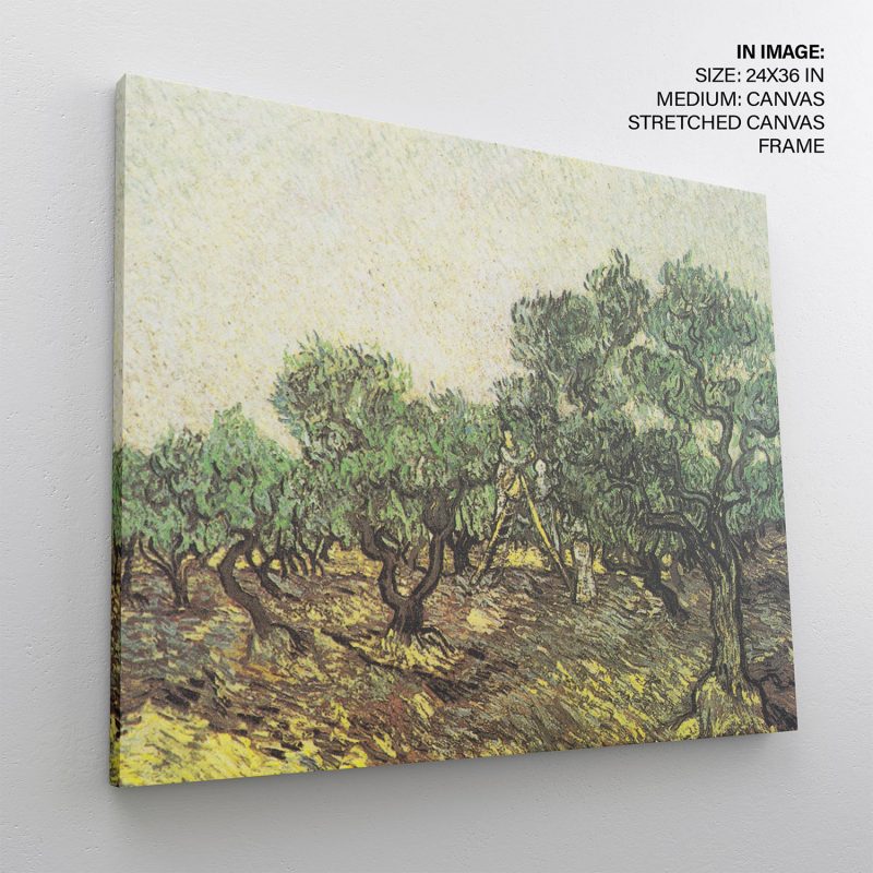 Women picking olives (Frauen bei der Olivenernte) by Vincent Van Gogh (1889)