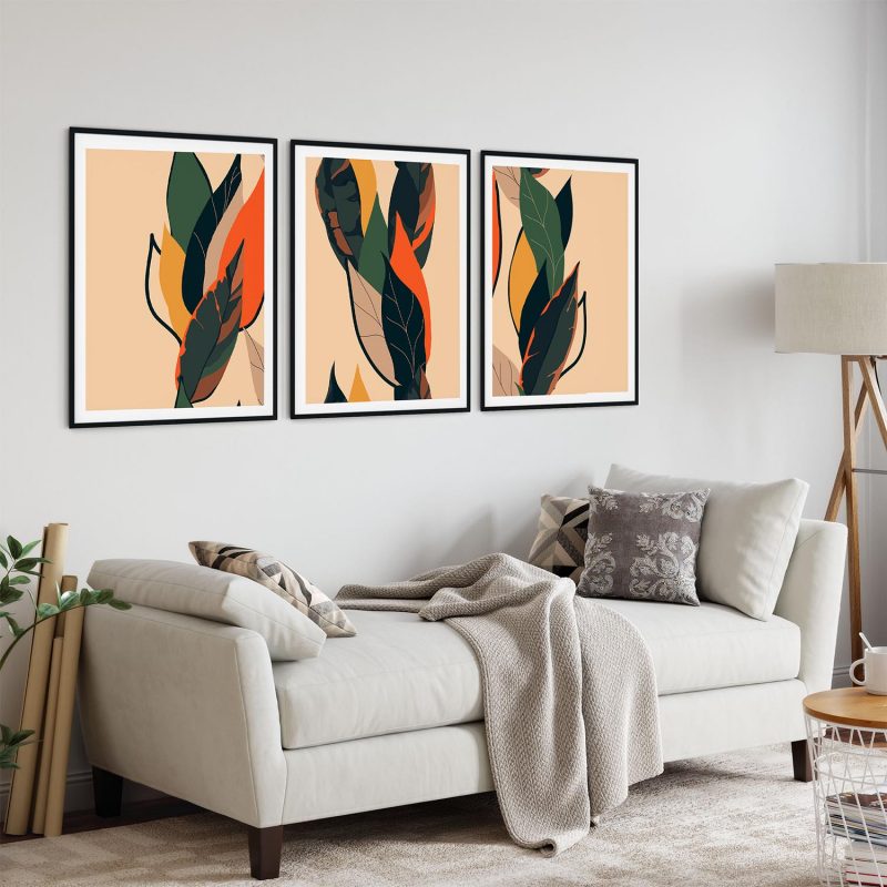 Abstract Overlapping Tropical Leaves – Wall Hanging
