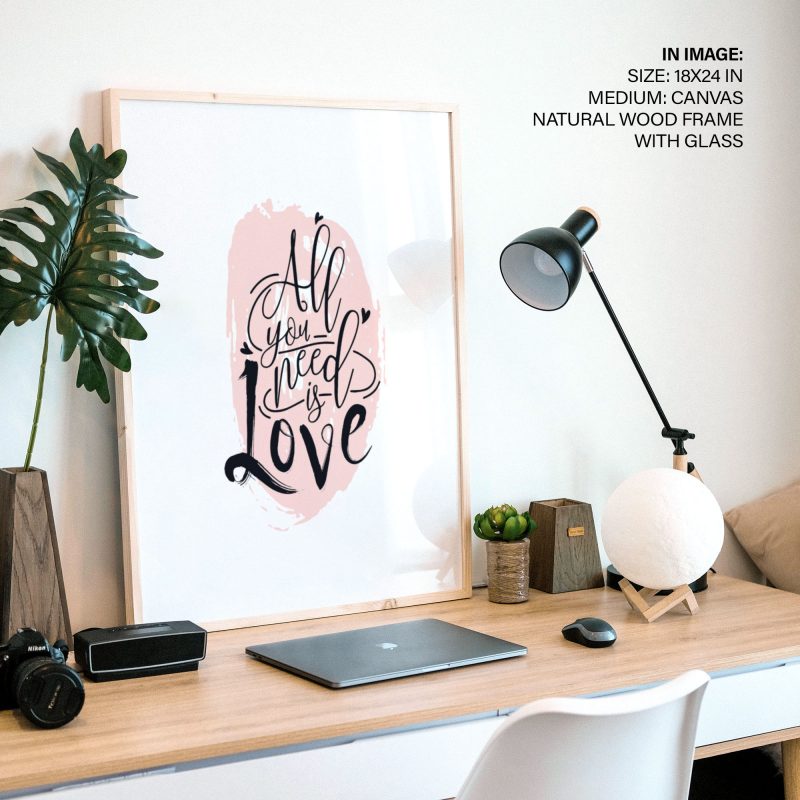 All you need is Love - Inspirational Quote – Wall Decor