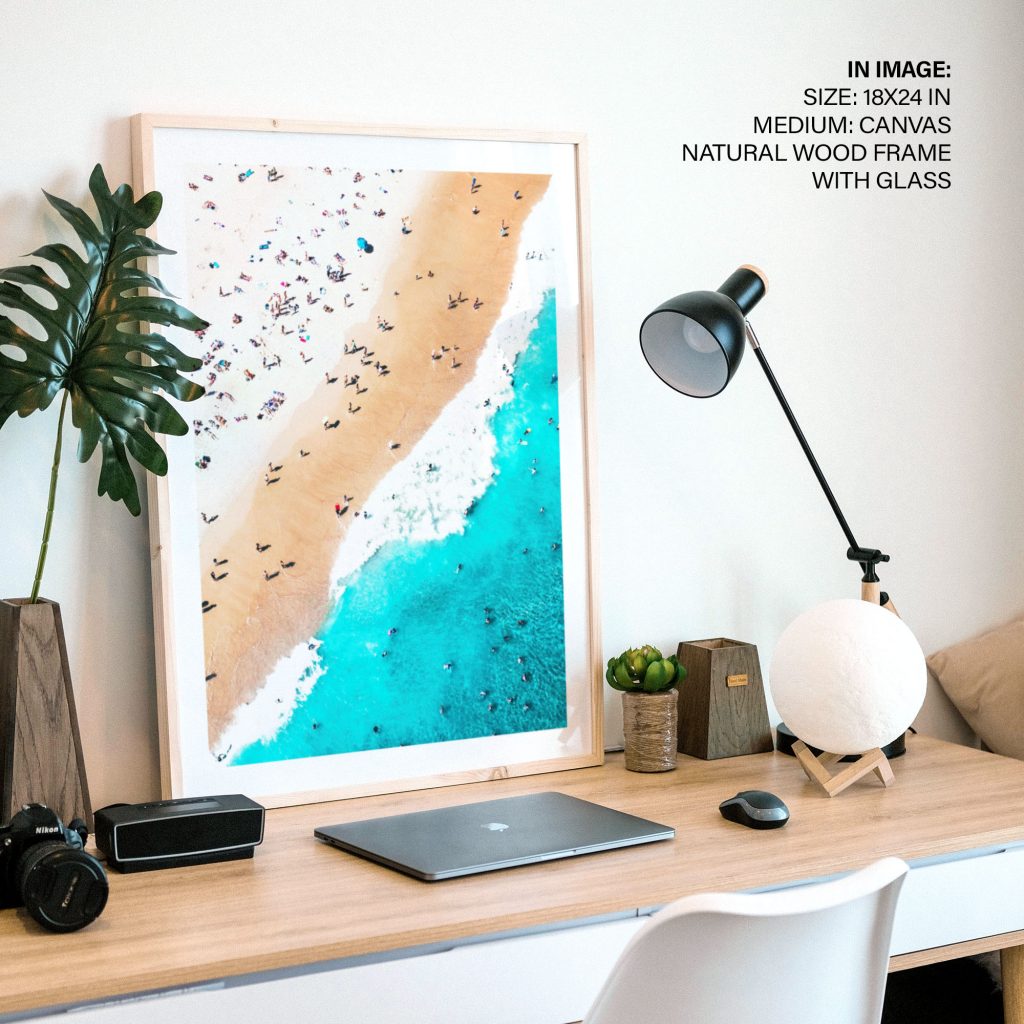 Beach Photography, Wall Art Print, framed art, Ocean Water Photo, Large