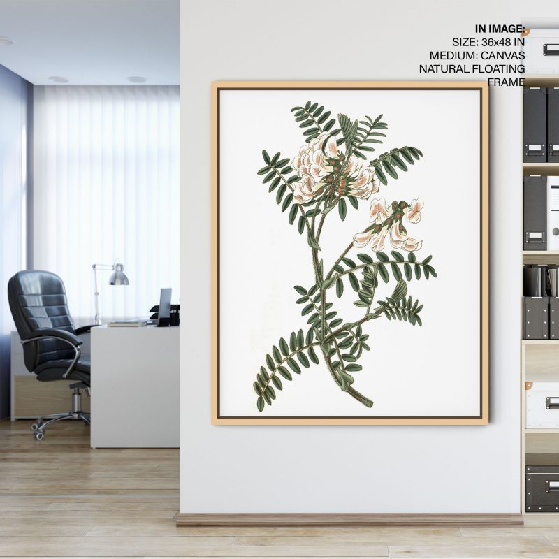 Botanical Pale Flowering Plant – Home Decor