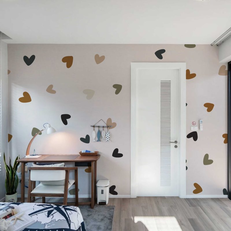 Cute Hearts wallpaper in earthy