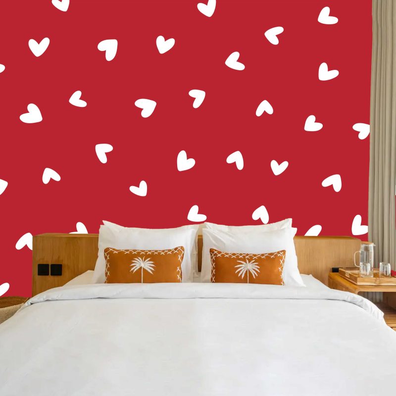 Cute Hearts wallpaper in red