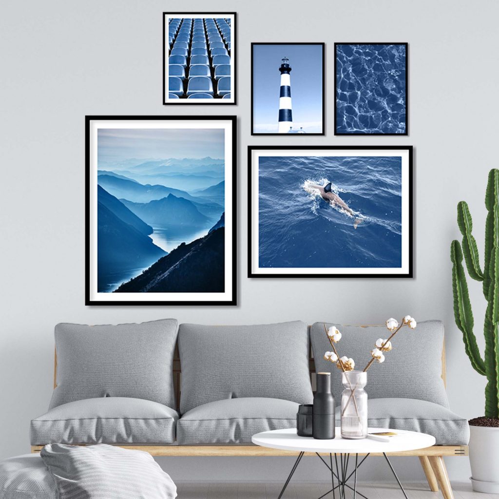 Nature Blue Photo Collage – Wall Painting