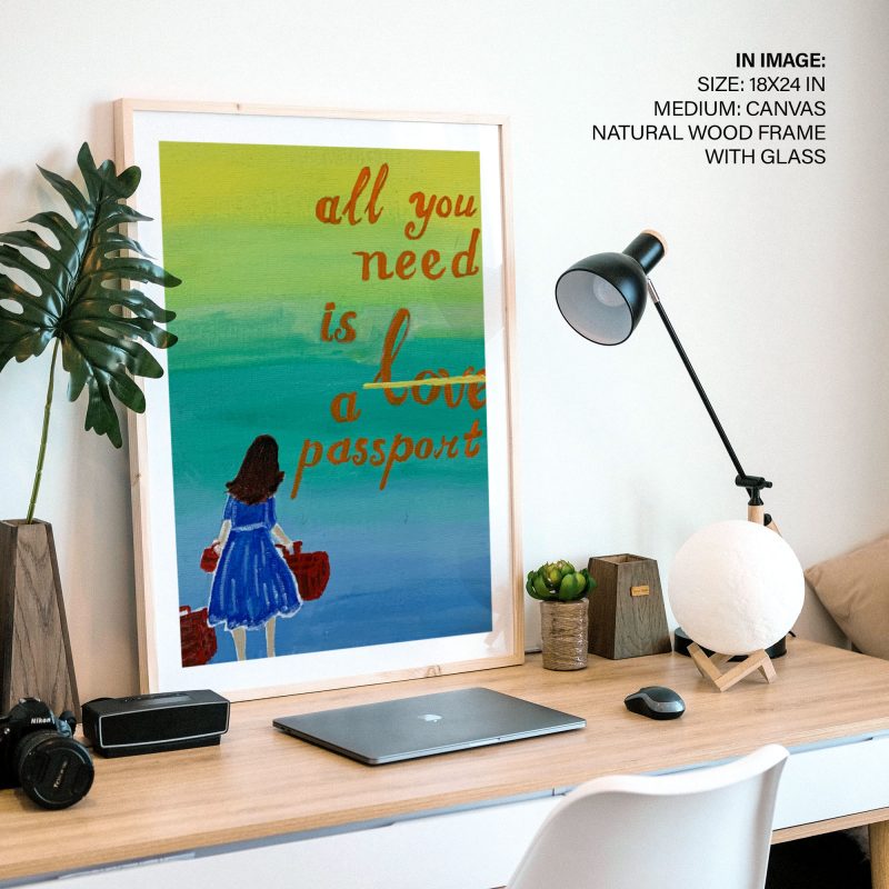 all you need is a passport - Travel Quote – Wall Art