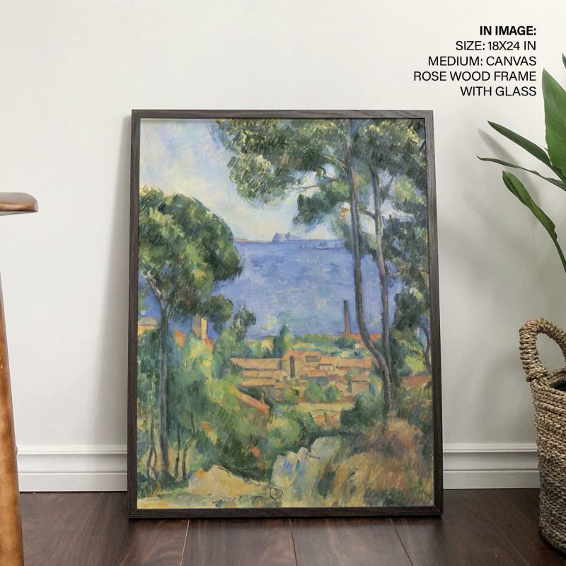 View of L Estaque and the if castle by Paul Cezanne (1883 85)