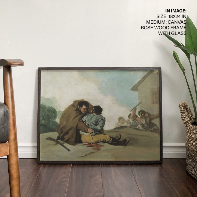 Friar pedro binds el maragato with a rope by Francisco Goya (1806)