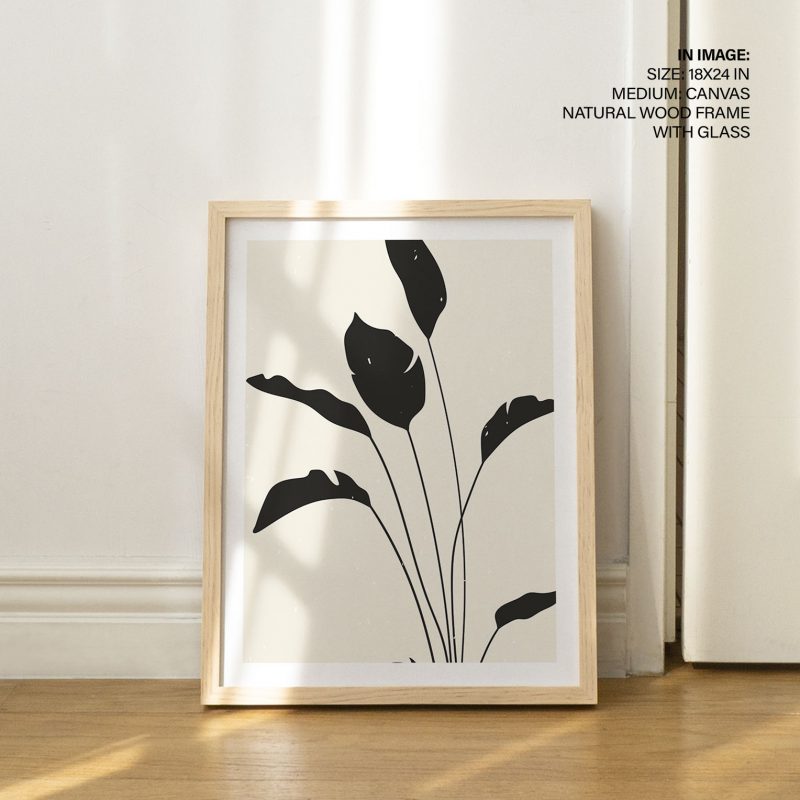 Botanical Black Tropical Leaves – Wall Art
