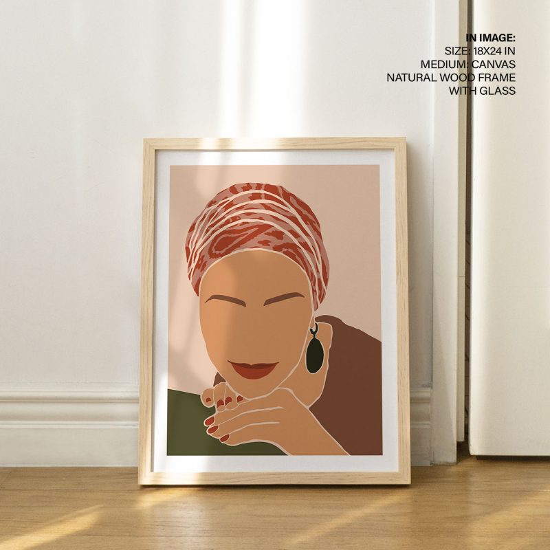 Minimalist Woman in Headscarf – Wall Hanging