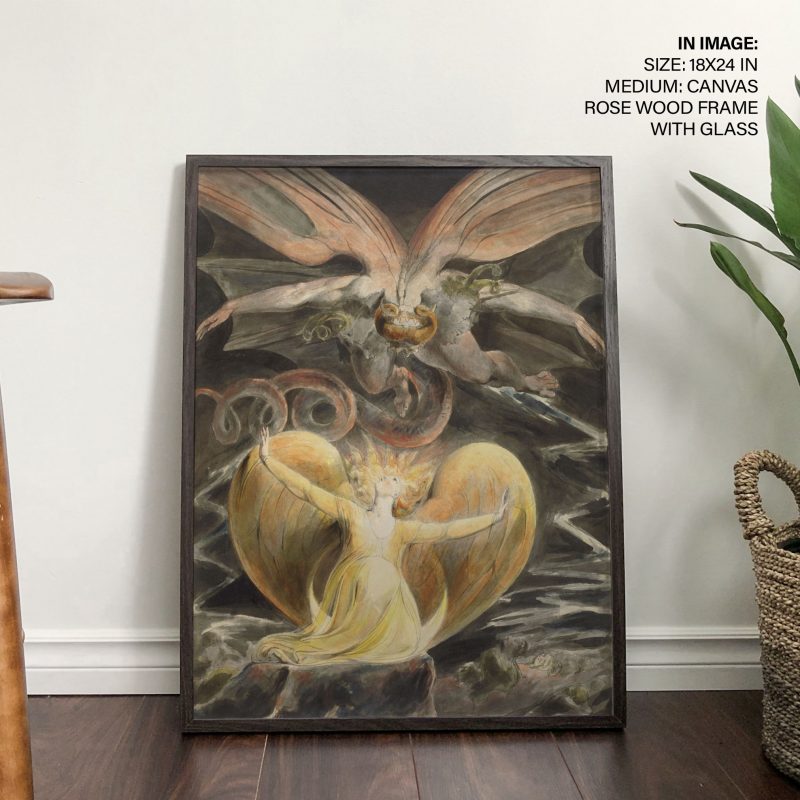 Blakes the great red dragon and the woman clothed with sun by William Blake (1805)