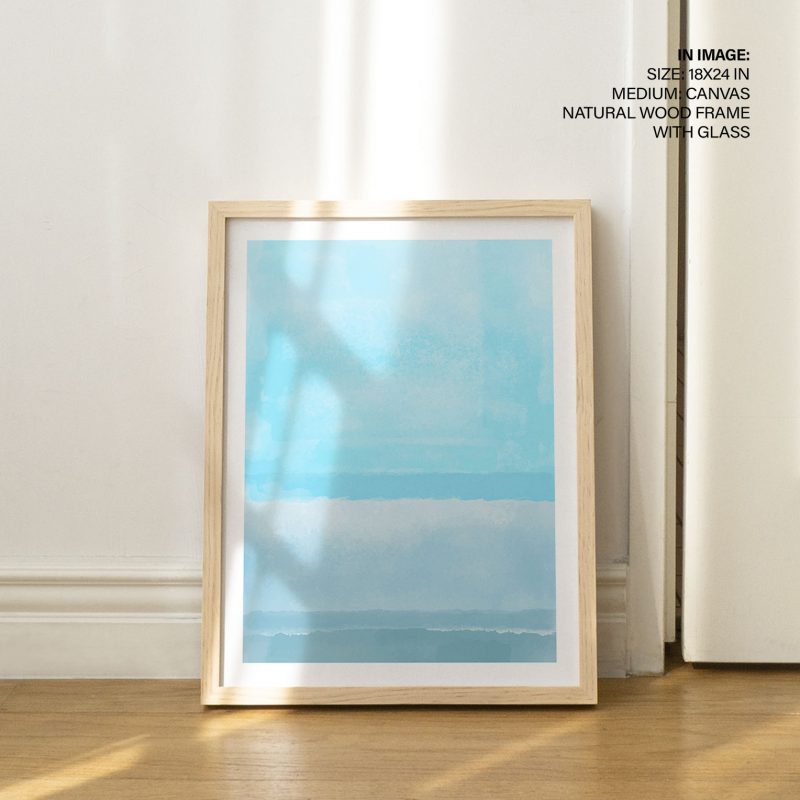 Abstract Blue White Bands – Wall Painting