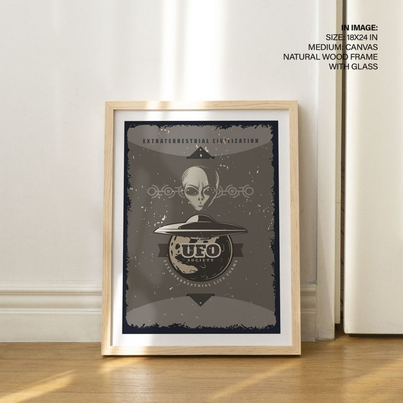 Surrealism Alien Ufo Planet – Wall Art