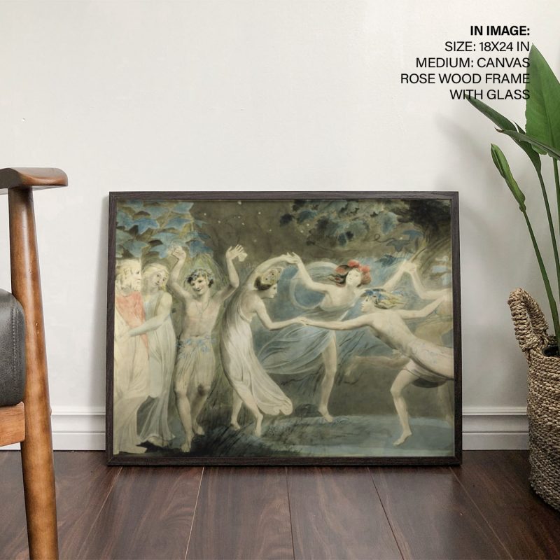 Oberon titania and puck with fairies dancing by William Blake (1786)