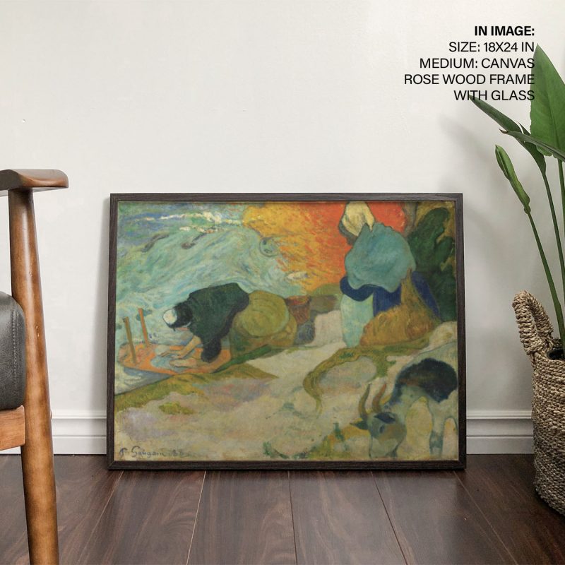 The laundresses in arles by Paul Gauguin (1888)