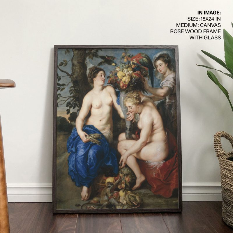 Ceres and two nymphs by Peter Paul Rubens (1624)
