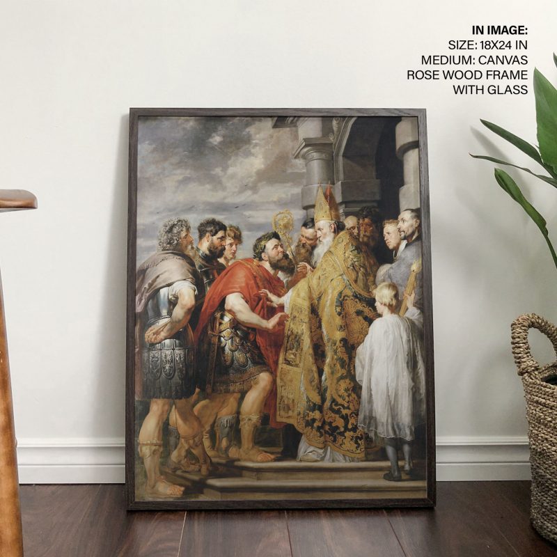 The odosius and saint ambrose by Peter Paul Rubens (1617)