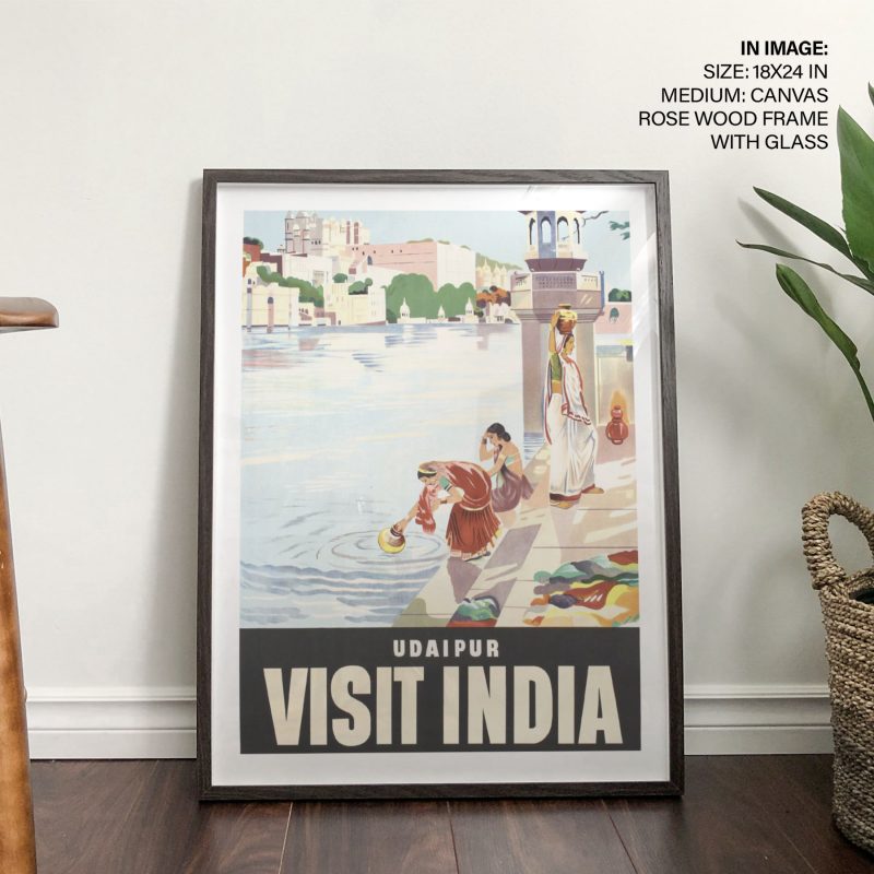 Traditional Women Udaipur Lake – Wall Painting