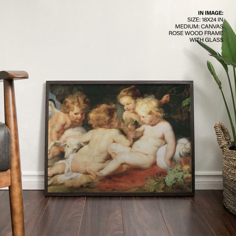 Christ and john the baptist as children and two angels by Peter Paul Rubens (1650-20)