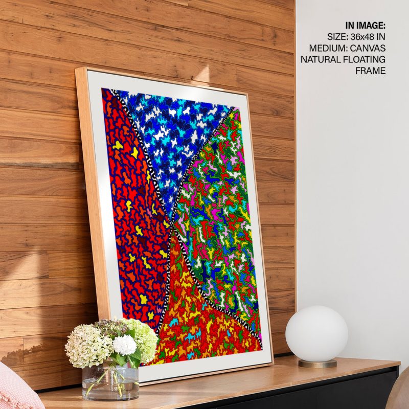 Abstract Four Colorful Organic Patterns – Wall Art