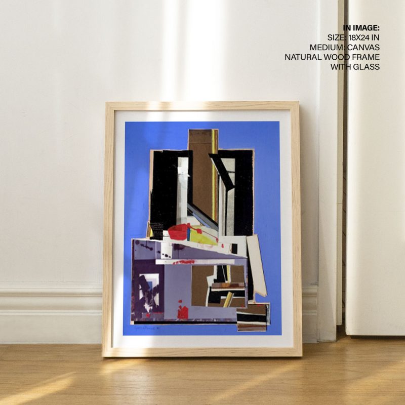 Composition on indigo blue by Fernando Garcia ponce (1970)