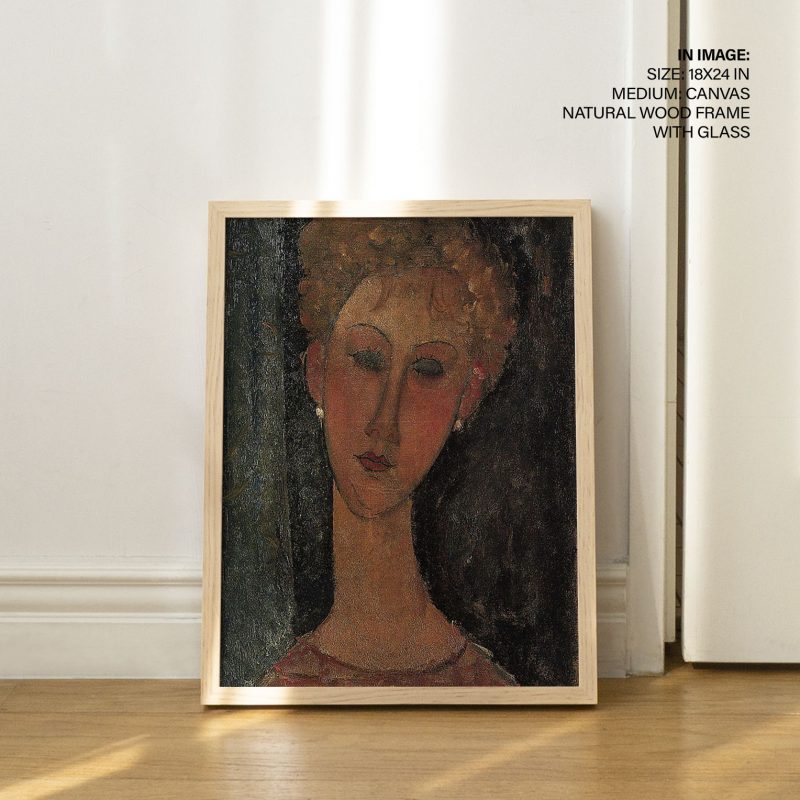 A blond wearing earrings by Amedeo Modigliani (1916)