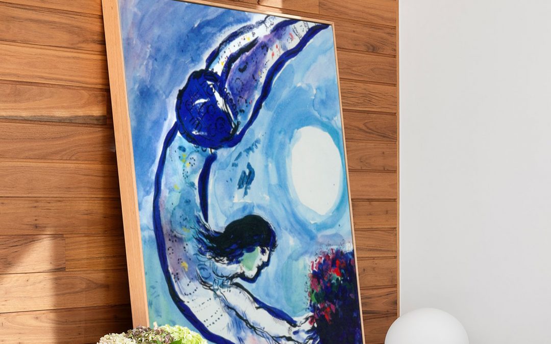 Wall Art | Acrobat with bouquet by Marc Chagall (1963) | Small to