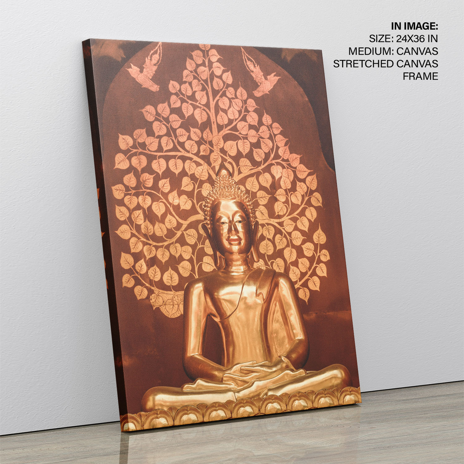 Golden buddha Wall Art, Hanging Wall Decor, Home Decor BestOfBharat