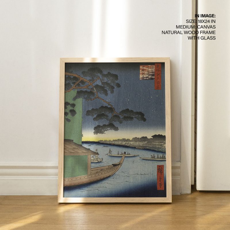 The pine of success and oumayagashi the asakusa river by Hiroshige (1857)