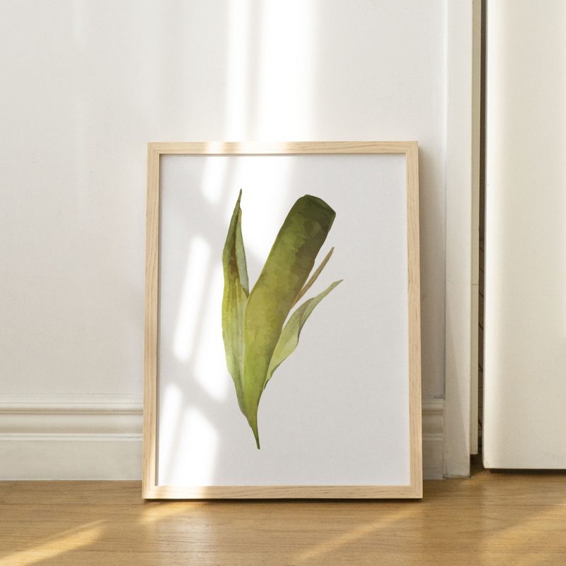 Botanical Green and Yellow Leaves – Home Decor