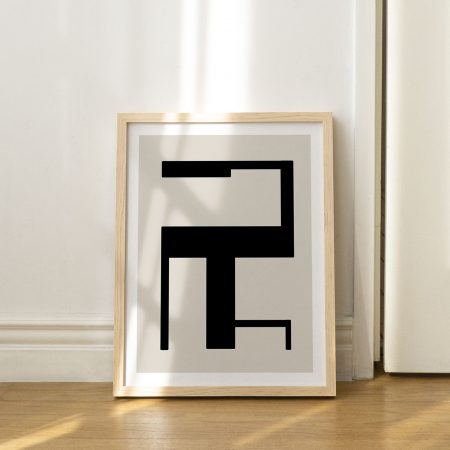 Abstract Black Geometric Shapes – Wall Hanging