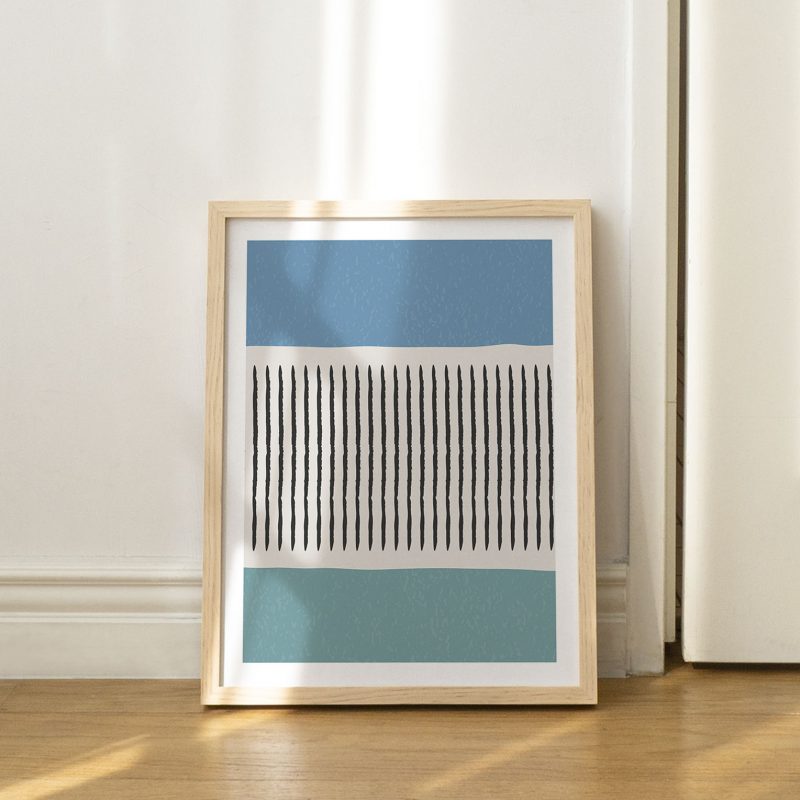 Abstract Horizontal Bands Lines – Home Decor