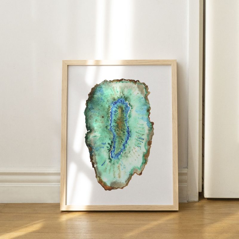 Abstract Watercolor Geode – Wall Painting