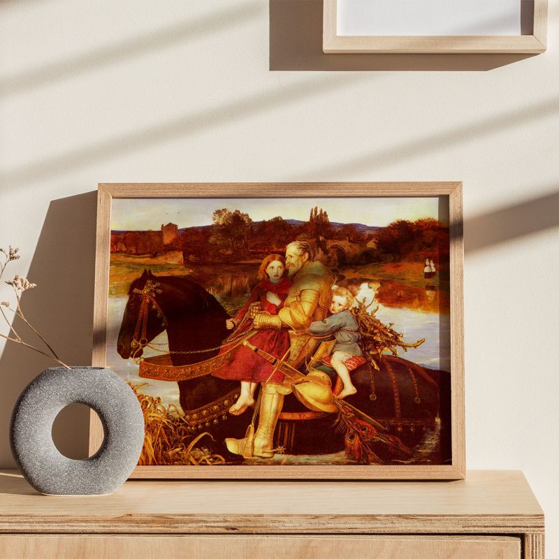 A dream of the past_ sir isumbras at the ford by John Everett Millais (1857)