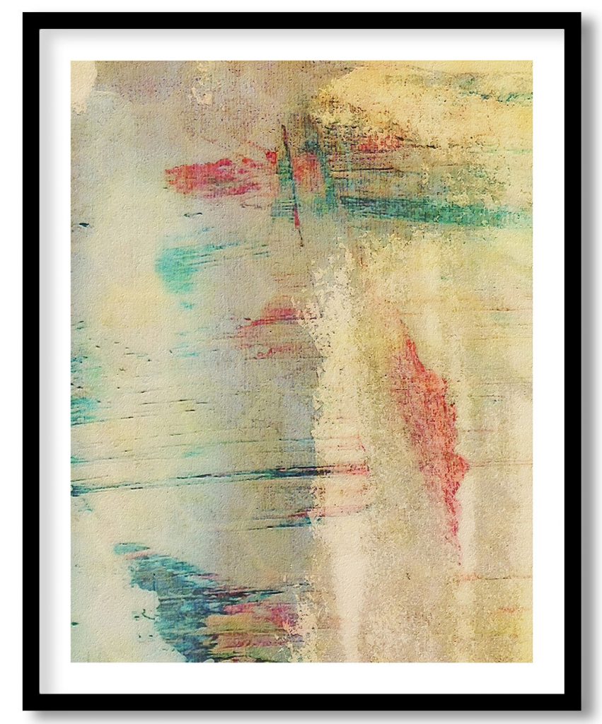 Abstract textured pastel painting
