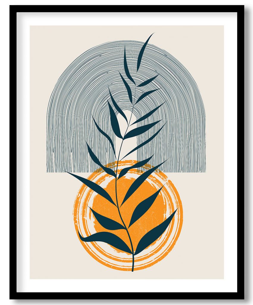 Abstract boho modern minimalistic grunge figures