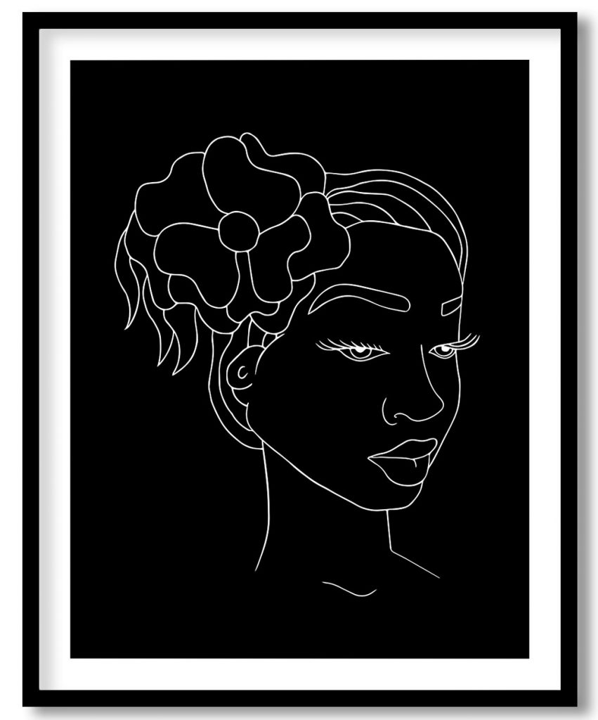 The lady with the flower hair clip