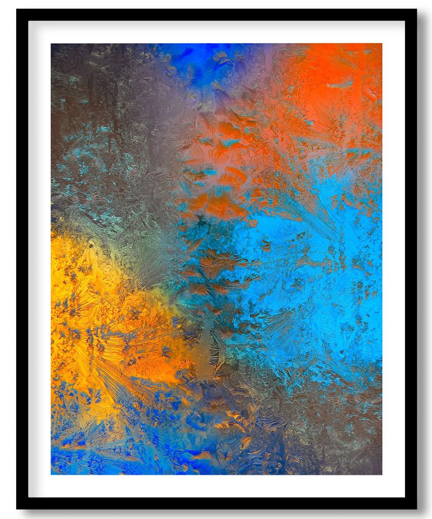 Abstract frost chromatic painting