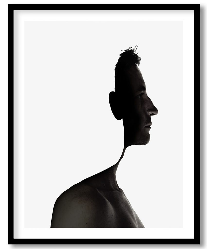 Profile cut surreal portrait