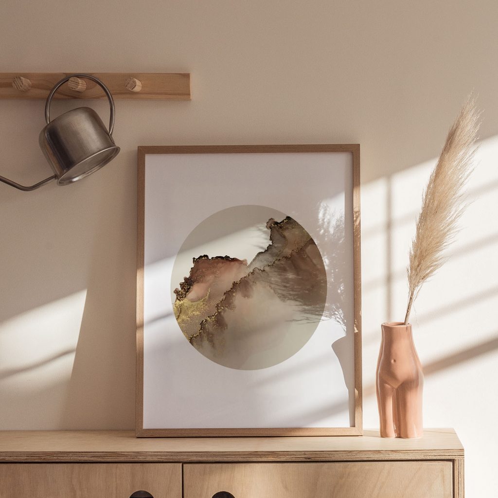 Abstract Fluid Gold Accents – Wall Art