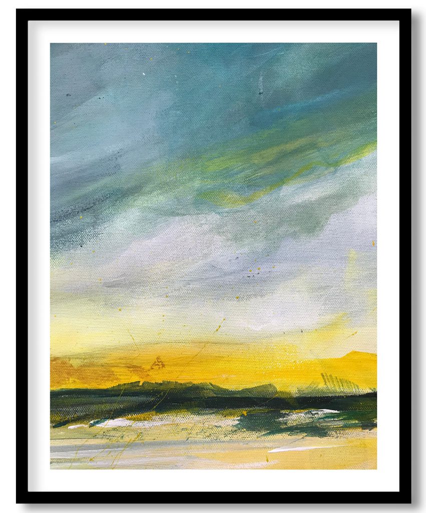 Marvelous overcast sky in sunset