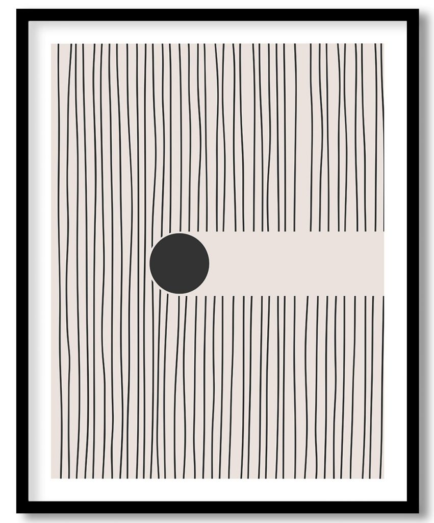 Vertical seamless stripes penetrated by a middle circle
