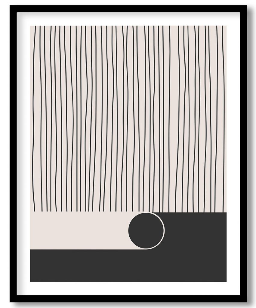 Vertical equal stripes with a bottom circle