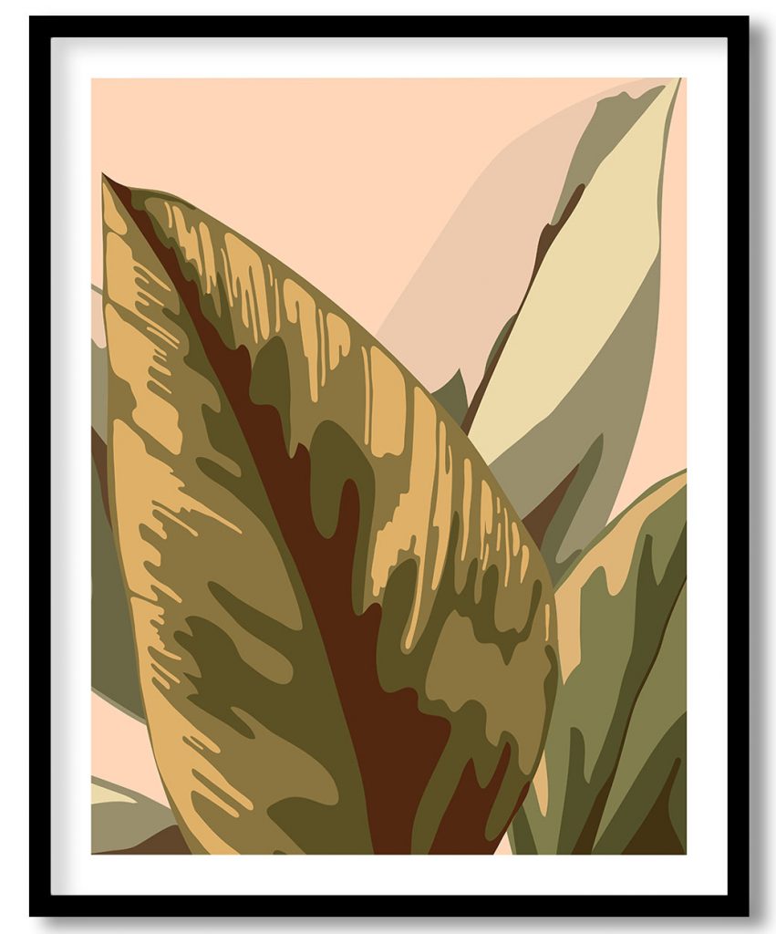 Dilated modern boho concord leaf #266