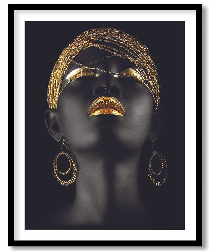 Lady in Black & Gold