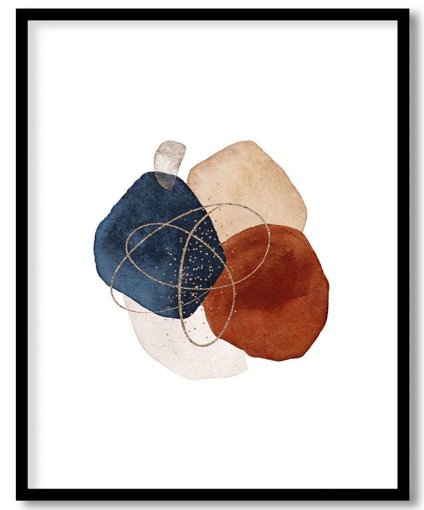 Minimalistic blush pink watercolor abstract elements #322