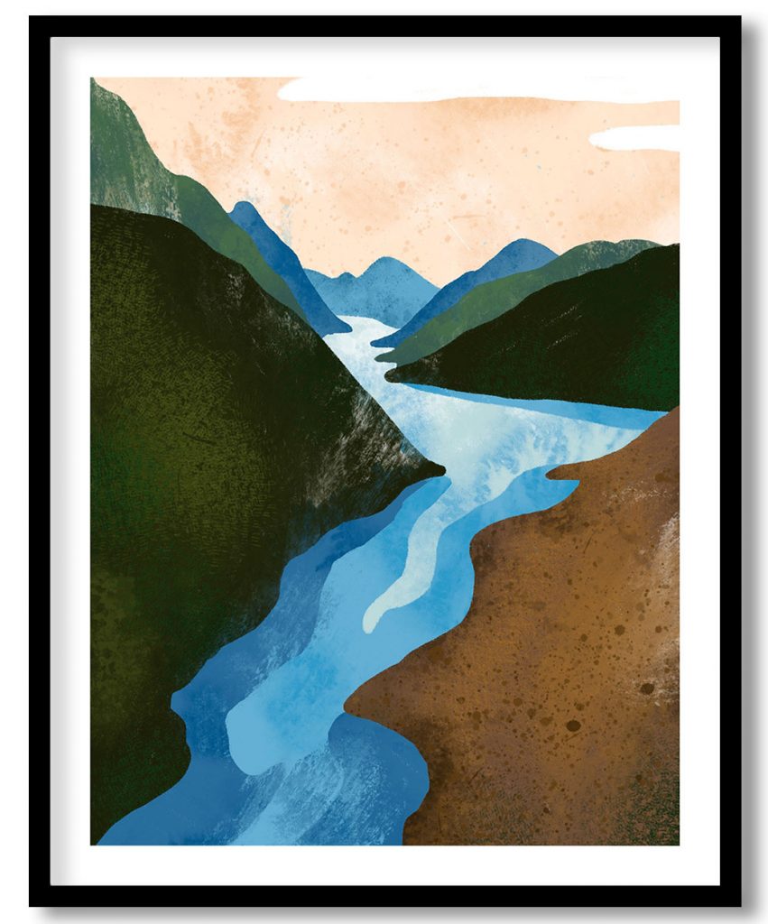 Abstract torrent sea landscape #256